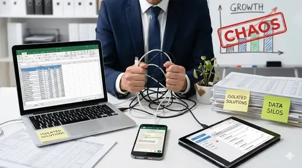Warum Excel & Insellösungen dein wachsendes Unternehmen ausbremsen – Und wie du das Software-Chaos stoppst